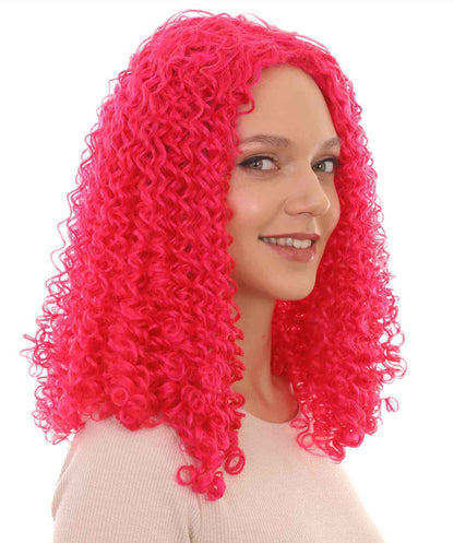 Womens Animation Orange Curly Wig | Orange TV/Movie Wigs | Premium Breathable Capless Cap