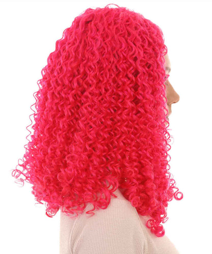 Womens Animation Orange Curly Wig | Orange TV/Movie Wigs | Premium Breathable Capless Cap