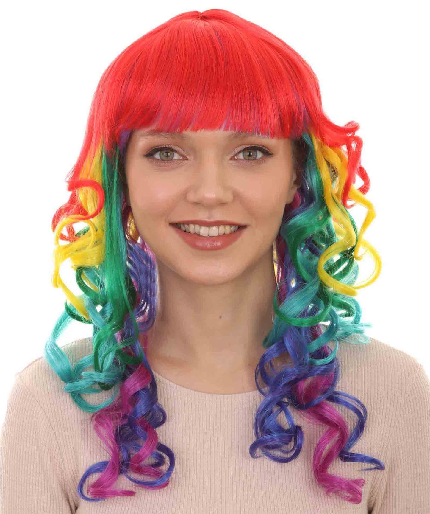 Long Curly Colorful Wig