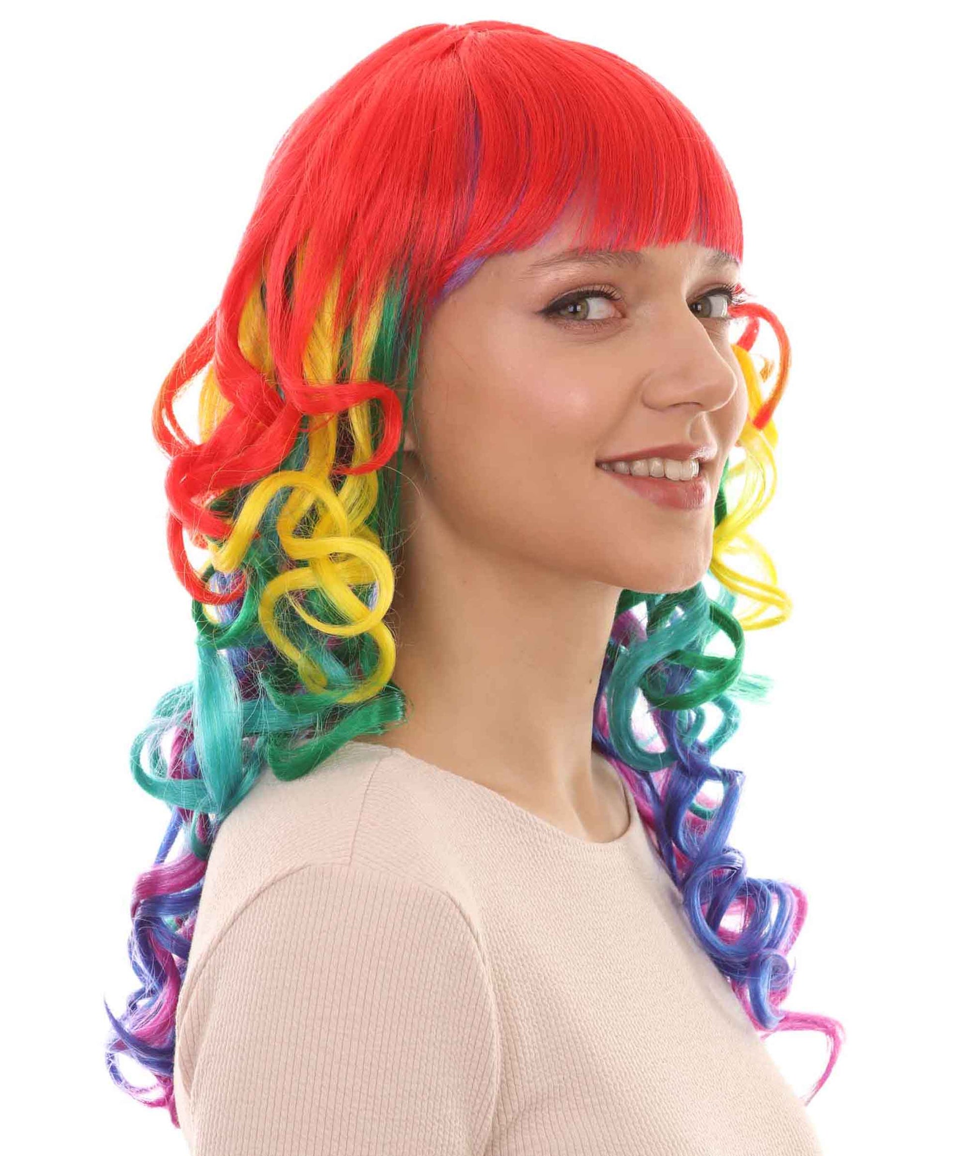 Long Curly Colorful Wig