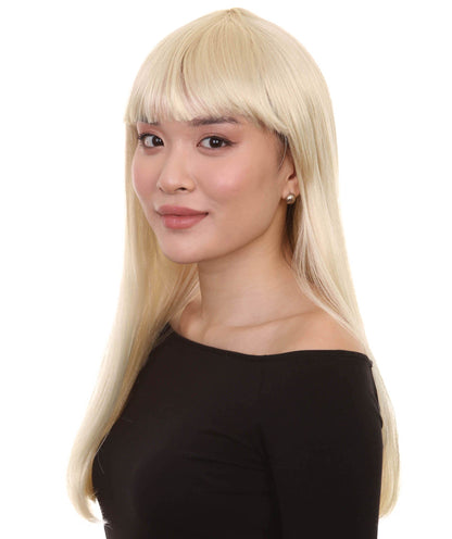 Womens Long Bob Wigs Collections |  Fancy Party Event Ready Halloween Wigs | Premium Breathable Capless Cap