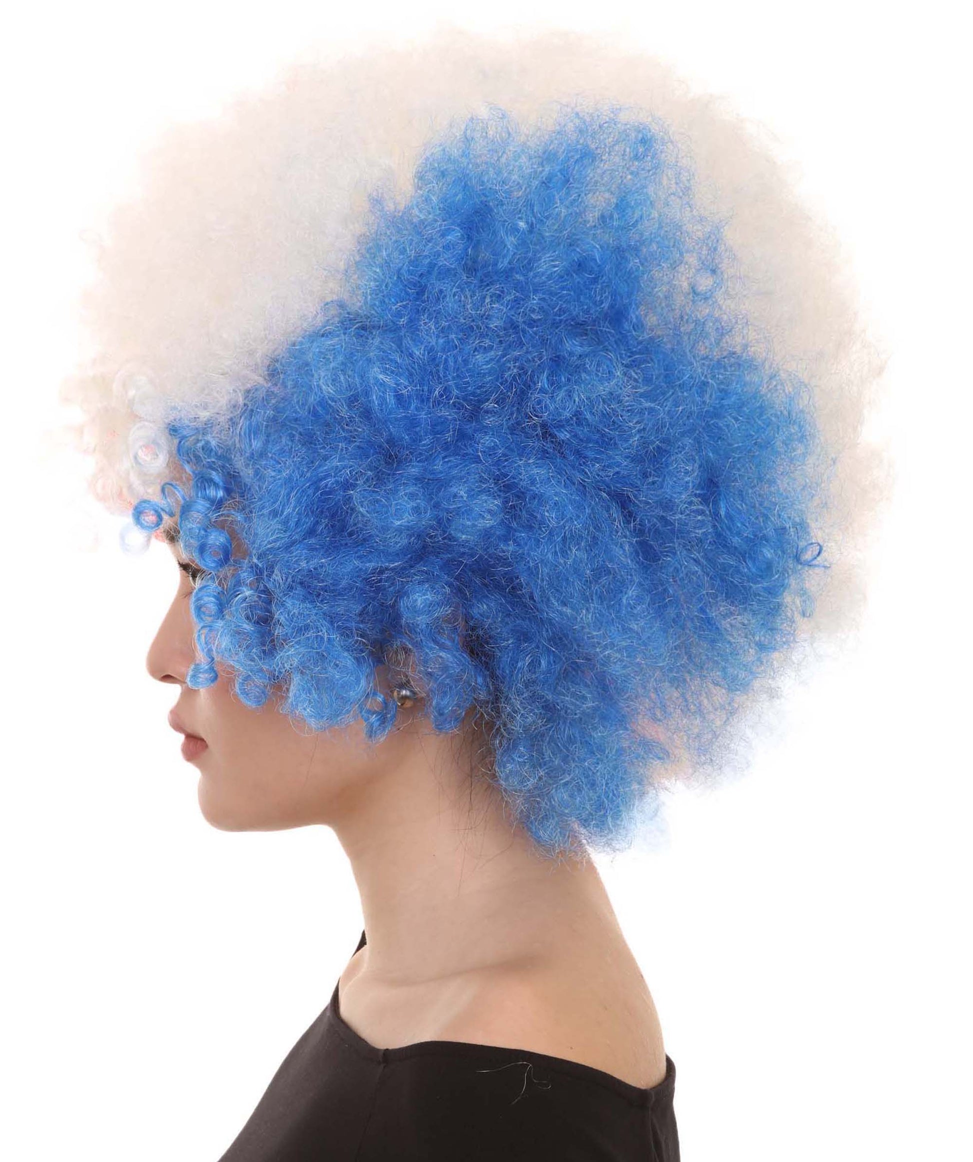 France National Flag Afro Wig