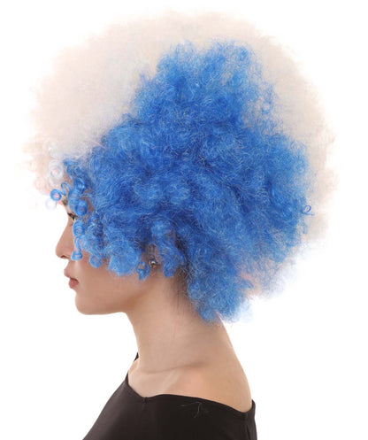 France National Flag Afro Wig