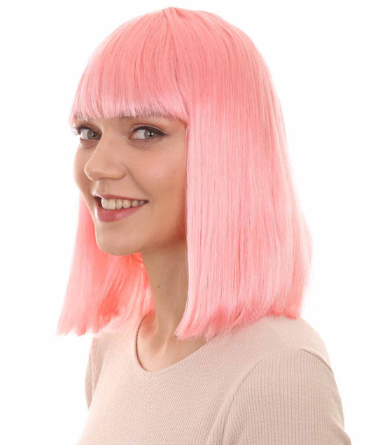 Pink Bob-Styled Cosplay Wig