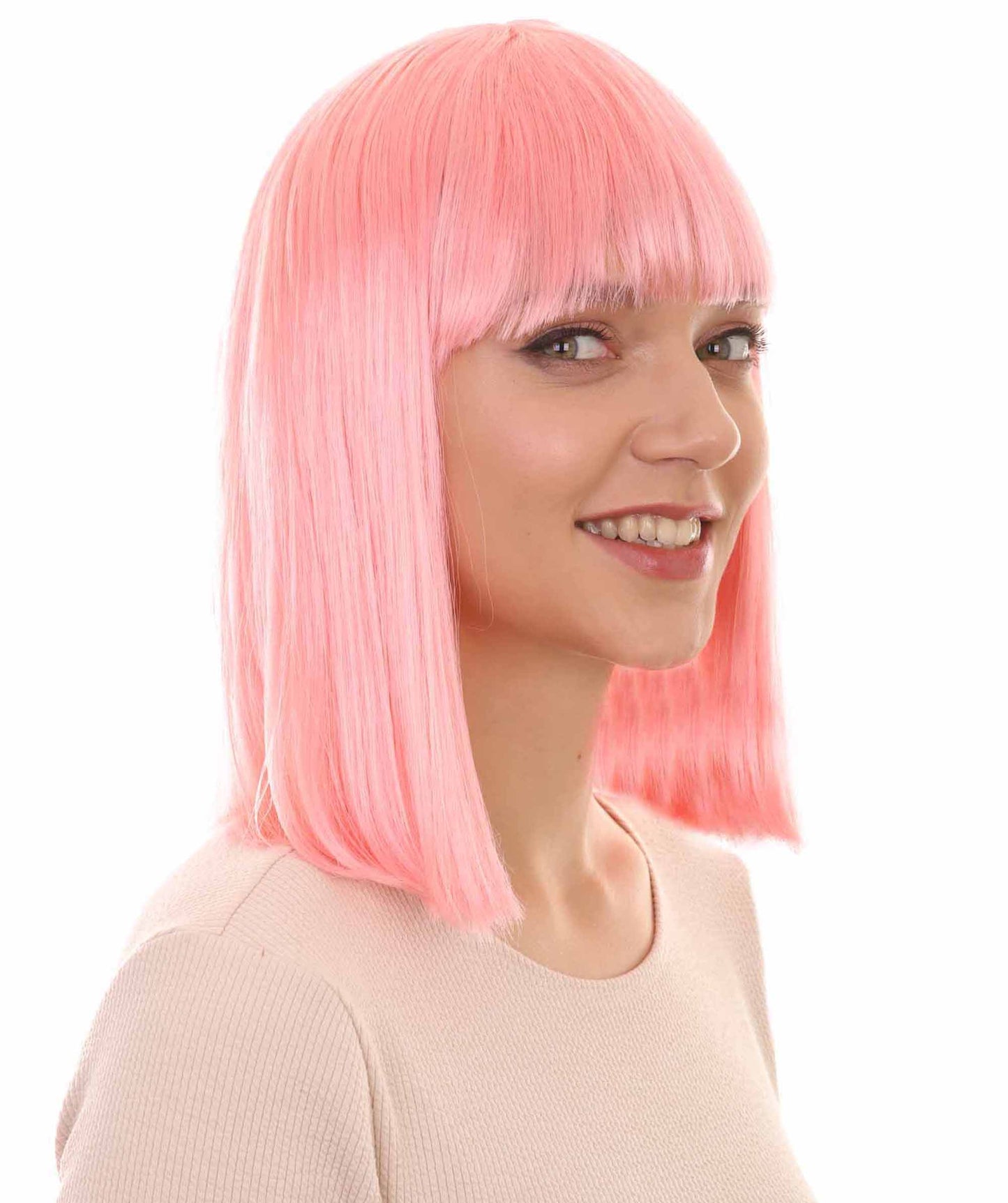 Pink Bob-Styled Cosplay Wig