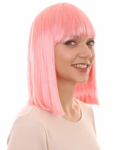 Pink Bob-Styled Cosplay Wig