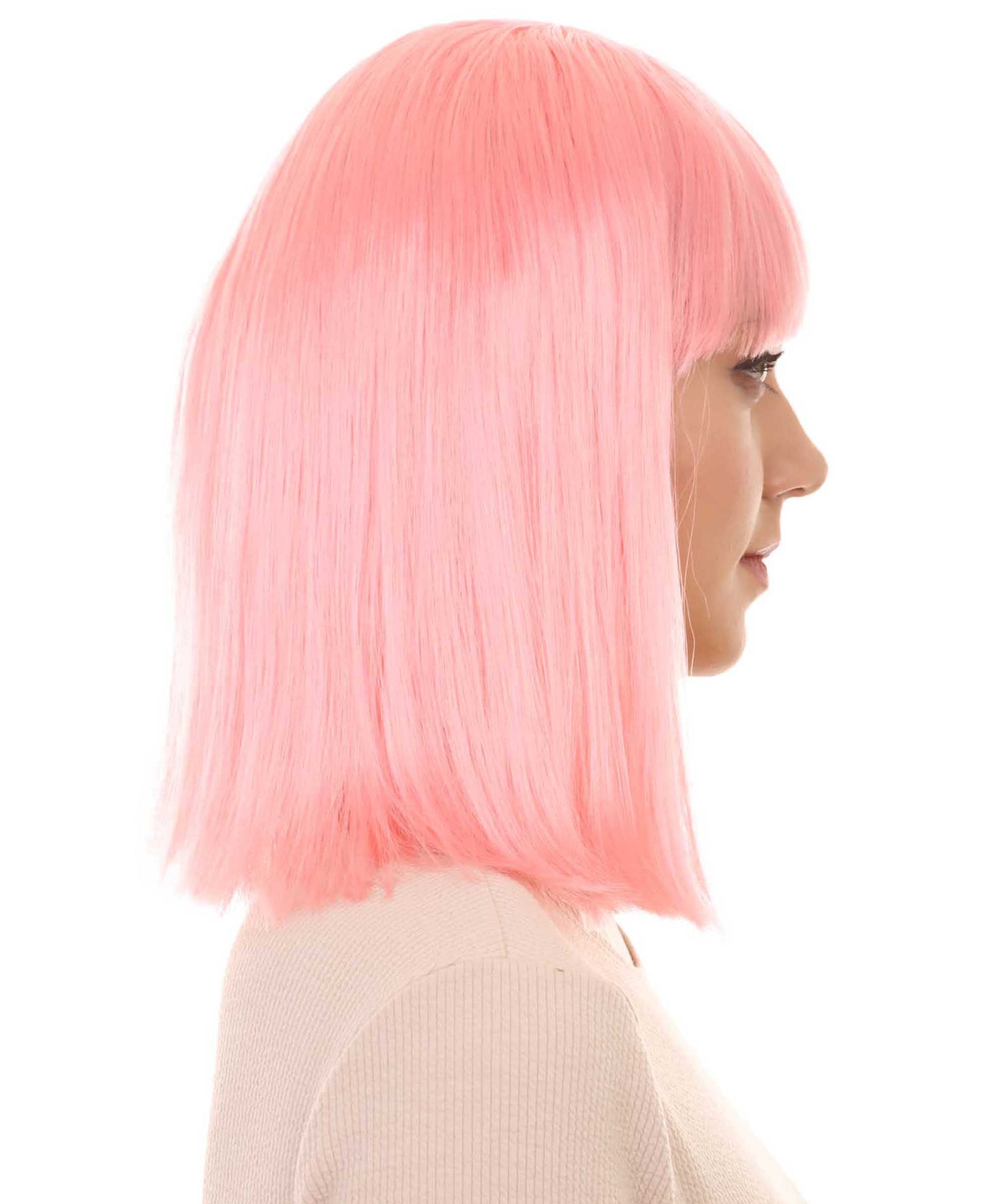 Pink Bob-Styled Cosplay Wig