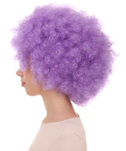 Short Afro Clown Unisex Wig | Fancy Halloween Wig Premium Breathable Capless Cap | Multicolor Options