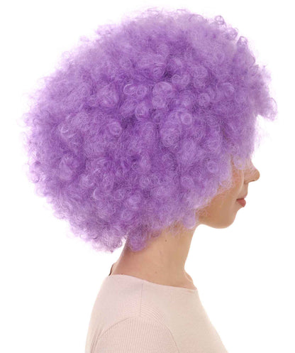 Short Afro Clown Unisex Wig | Fancy Halloween Wig Premium Breathable Capless Cap | Multicolor Options
