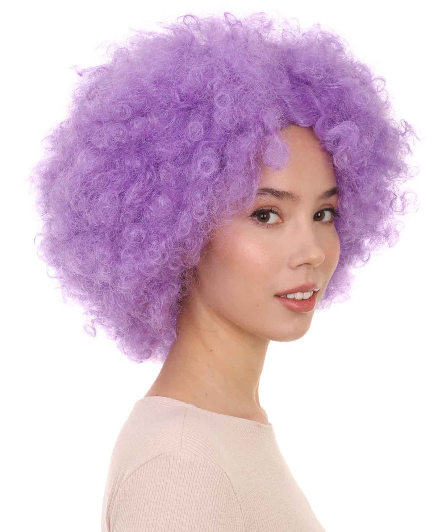 Short Afro Clown Unisex Wig | Fancy Halloween Wig Premium Breathable Capless Cap | Multicolor Options