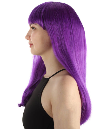 Womens Long Bob Wigs Collections |  Fancy Party Event Ready Halloween Wigs | Premium Breathable Capless Cap
