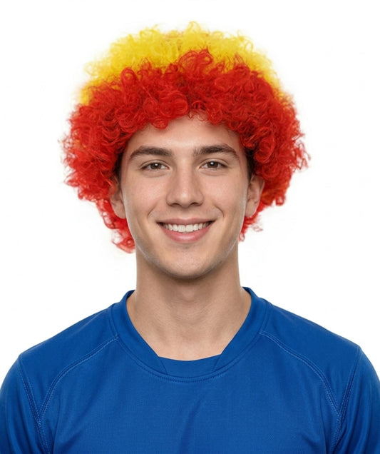 Sport Afro Fun Wig collection | Jumbo Red Yellow Wig