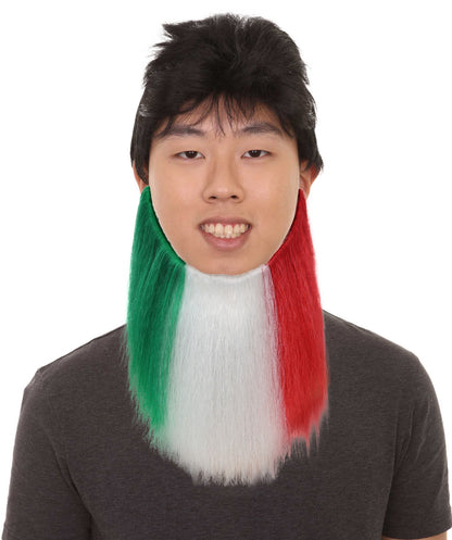 Italy Flag Red White & Green Beard