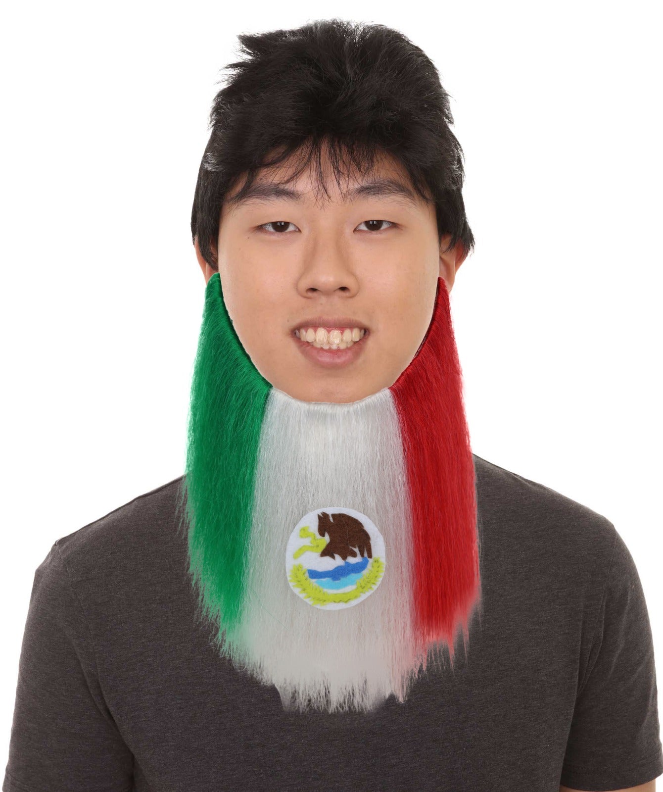 Mexico Flag Red White & Green Beard