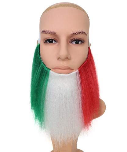 Italy Flag Red White & Green Beard