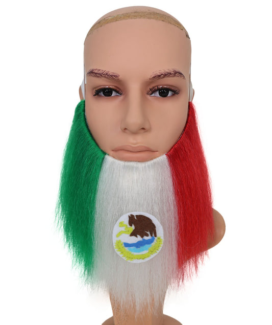 Mexico Flag Red White & Green Beard