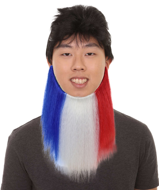 France Flag Red White & Black Beard