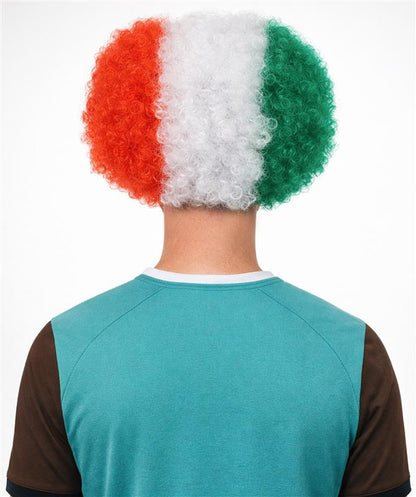 Italy Flag Afro Multicolor Wig