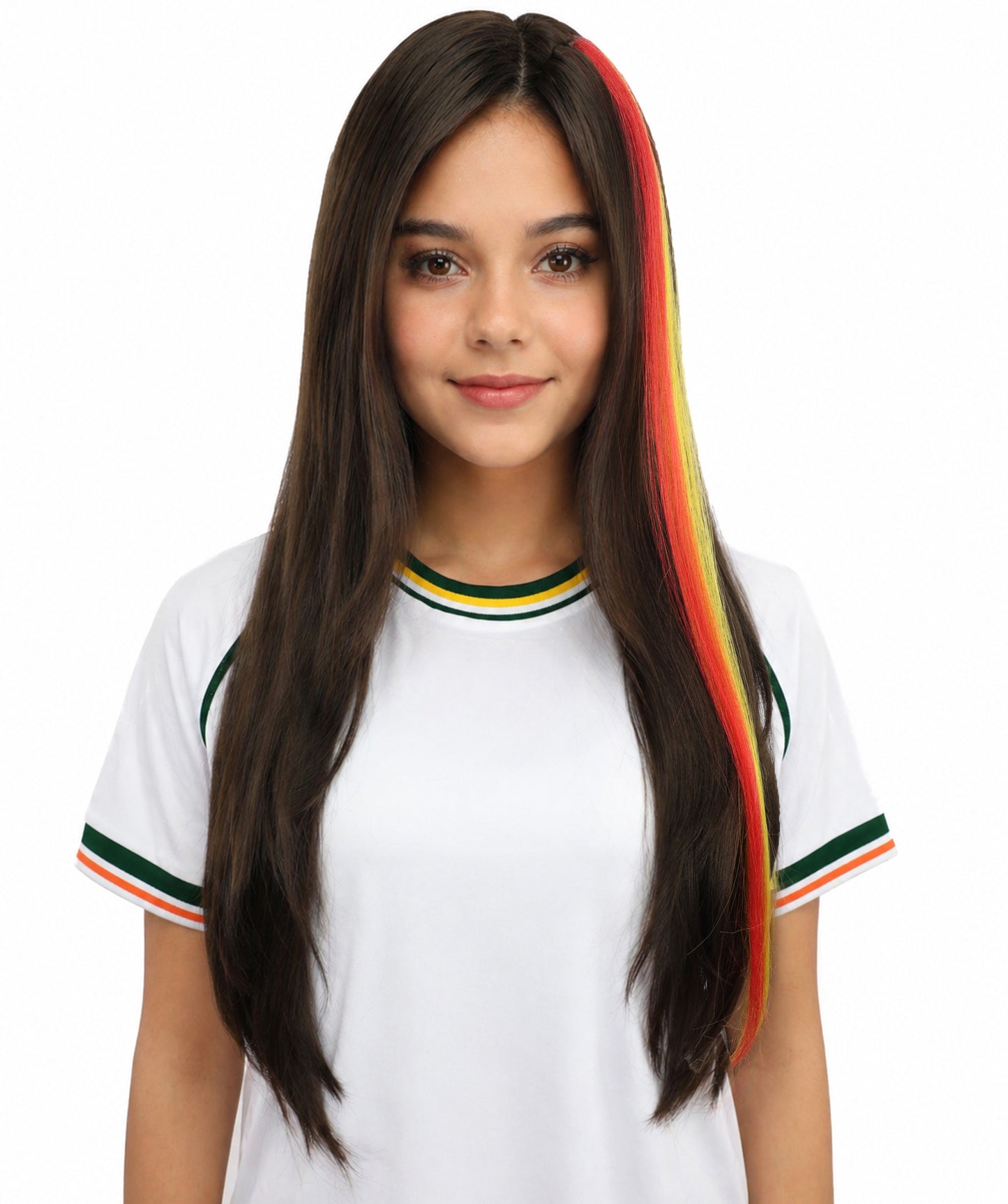 Spanish red and yellow Clip-in Hair Extension