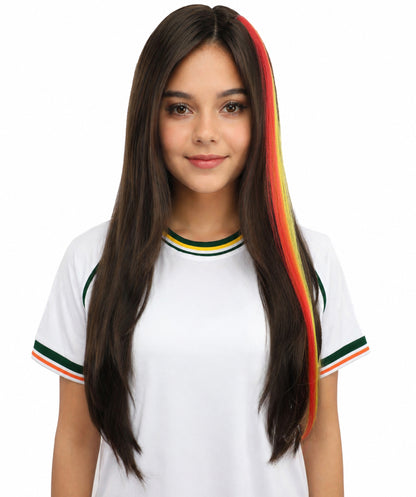 Spanish red and yellow Clip-in Hair Extension