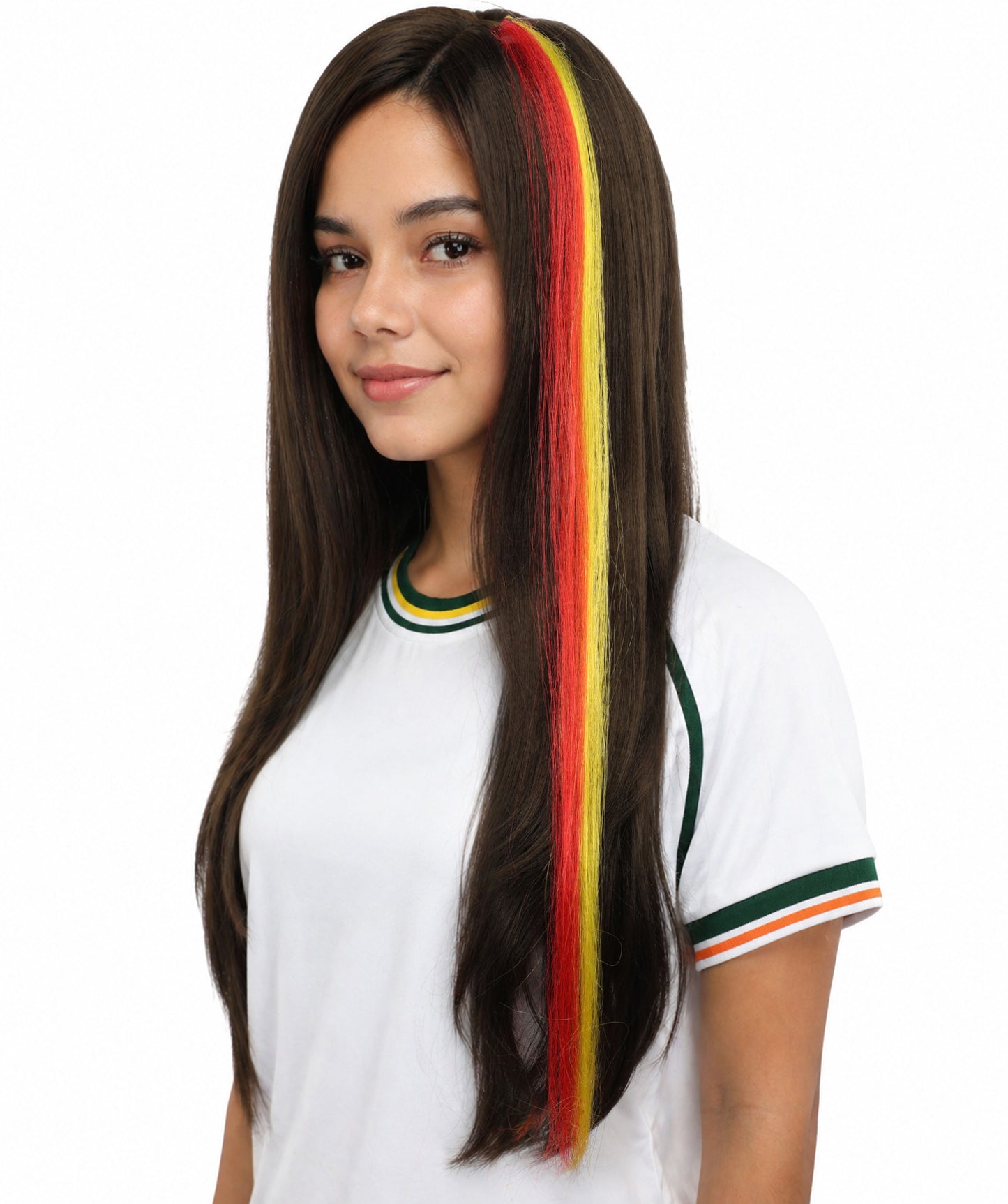 Spanish red and yellow Clip-in Hair Extension