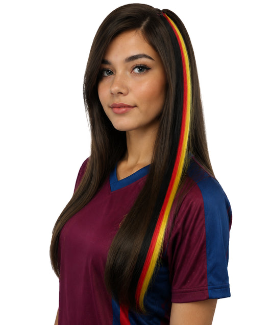 German Flag red, black and yellow Clip-in Hair Extension