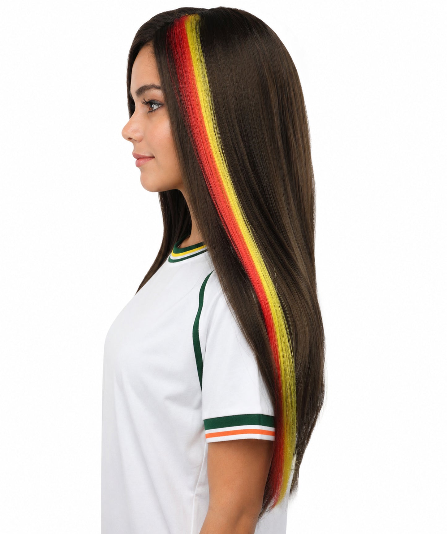 Spanish red and yellow Clip-in Hair Extension