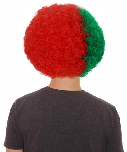 Portugal Sport Afro Fun Wig | Red Green Cosplay Halloween Wig