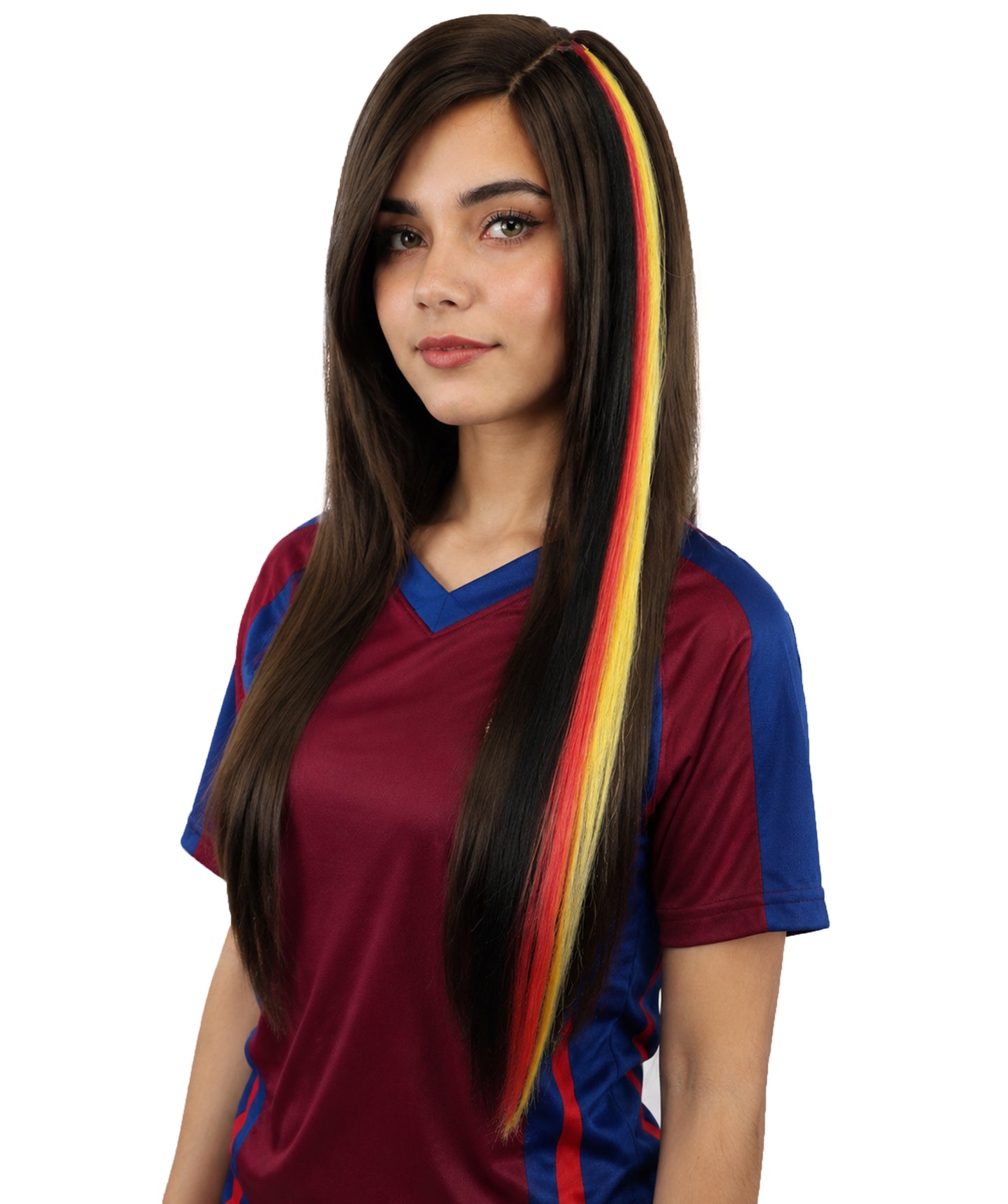 German Flag red, black and yellow Clip-in Hair Extension