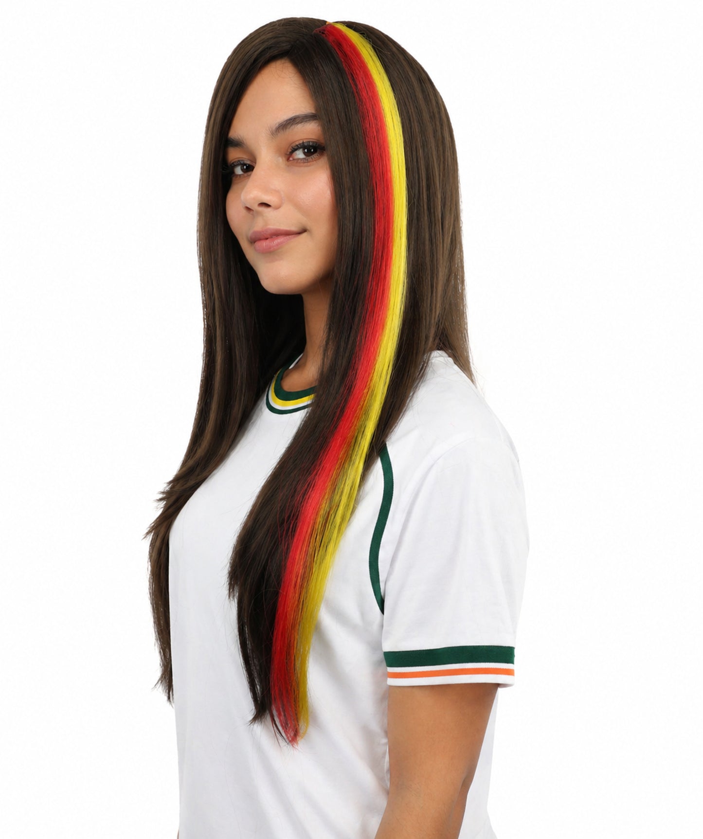 Spanish red and yellow Clip-in Hair Extension