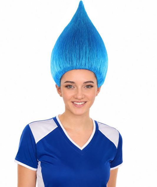 Women Blue Straight Trolls Wig for Halloween Cosplay Party Fancy Dress HW-1362 | HPO