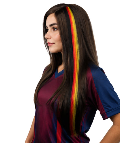 German Flag red, black and yellow Clip-in Hair Extension