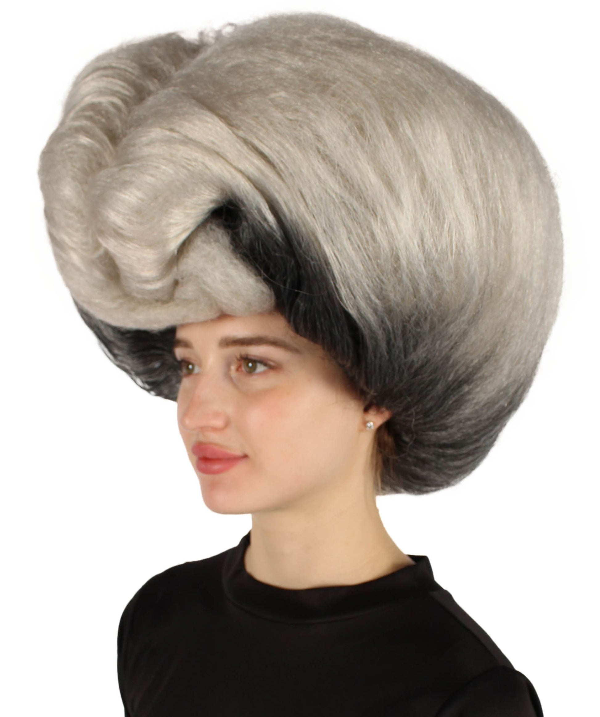 Drag Queen Grey-black Bouffant Wig