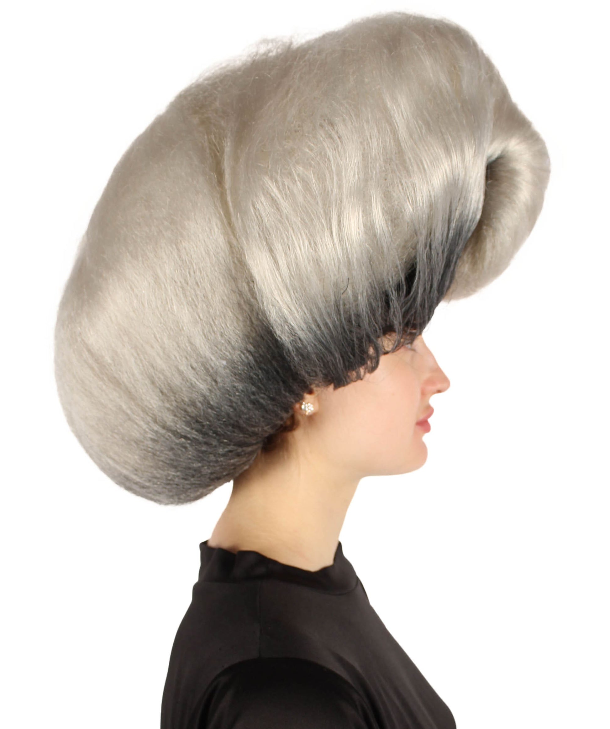 Drag Queen Grey-black Bouffant Wig