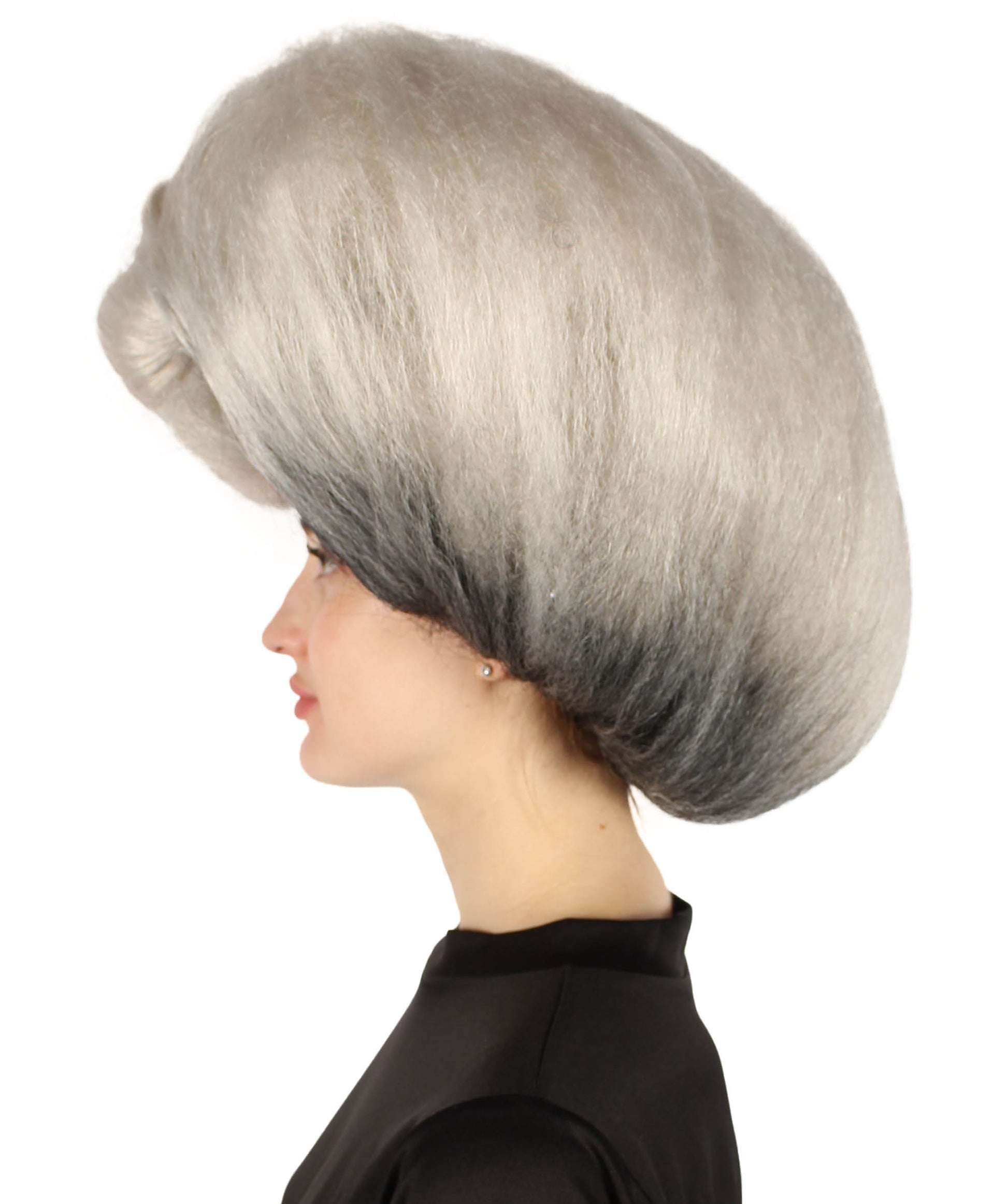 Drag Queen Grey-black Bouffant Wig