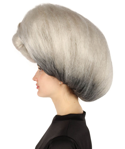 Drag Queen Grey-black Bouffant Wig