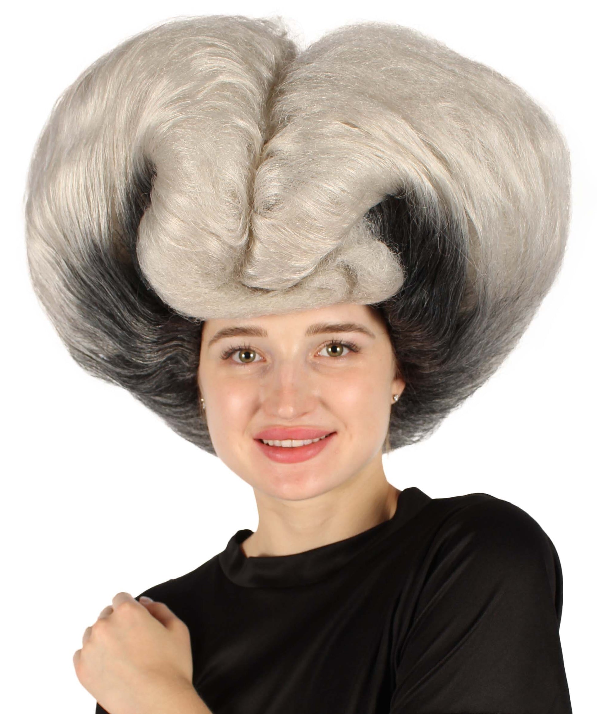 Drag Queen Grey-black Bouffant Wig