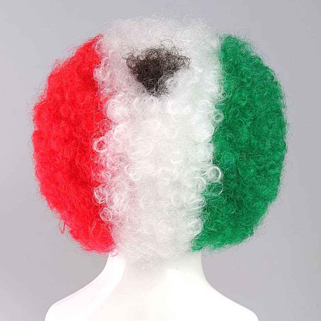 flagwigs, football wigs, fan wigs, afro wigs, mullet wigs, bob wigs, euro wigs,  premier league wigs,Mexico Afro Wig