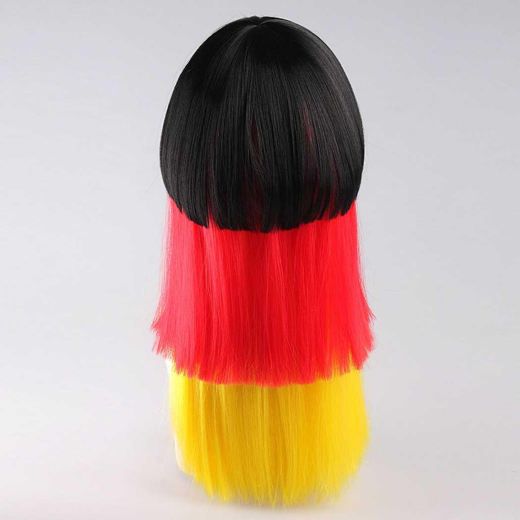flagwigs, football wigs, fan wigs, afro wigs, mullet wigs, bob wigs, euro wigs,  premier league wigs,Germany Long Wig