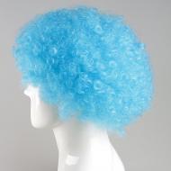 flagwigs, football wigs, fan wigs, afro wigs, mullet wigs, bob wigs, euro wigs,  premier league wigs,Light Blue Afro Wig
