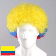 flagwigs, football wigs, fan wigs, afro wigs, mullet wigs, bob wigs, euro wigs,  premier league wigs,Colombia Afro Wig
