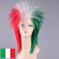 flagwigs, football wigs, fan wigs, afro wigs, mullet wigs, bob wigs, euro wigs,  premier league wigs,Italy Mullet Wig