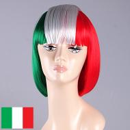 flagwigs, football wigs, fan wigs, afro wigs, mullet wigs, bob wigs, euro wigs,  premier league wigs,Italy Bob Wig 