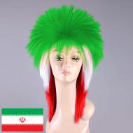 flagwigs, football wigs, fan wigs, afro wigs, mullet wigs, bob wigs, euro wigs,  premier league wigs,Iran Mullet Wig