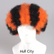 flagwigs, football wigs, fan wigs, afro wigs, mullet wigs, bob wigs, euro wigs,  premier league wigs,Hull City  Afro Wig