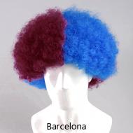 flagwigs, football wigs, fan wigs, afro wigs, mullet wigs, bob wigs, euro wigs,  premier league wigs,Barcelona Afro Wig B