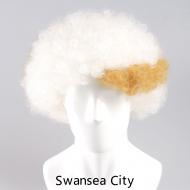 flagwigs, football wigs, fan wigs, afro wigs, mullet wigs, bob wigs, euro wigs,  premier league wigs,Swansea City Afro Wig